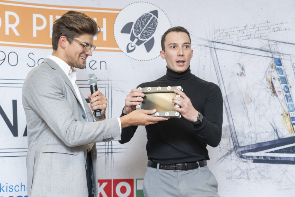 Tobias Fleiss beim Elevator Pitch